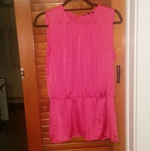 Peplum Sleeveless Top /Blouse Geranium